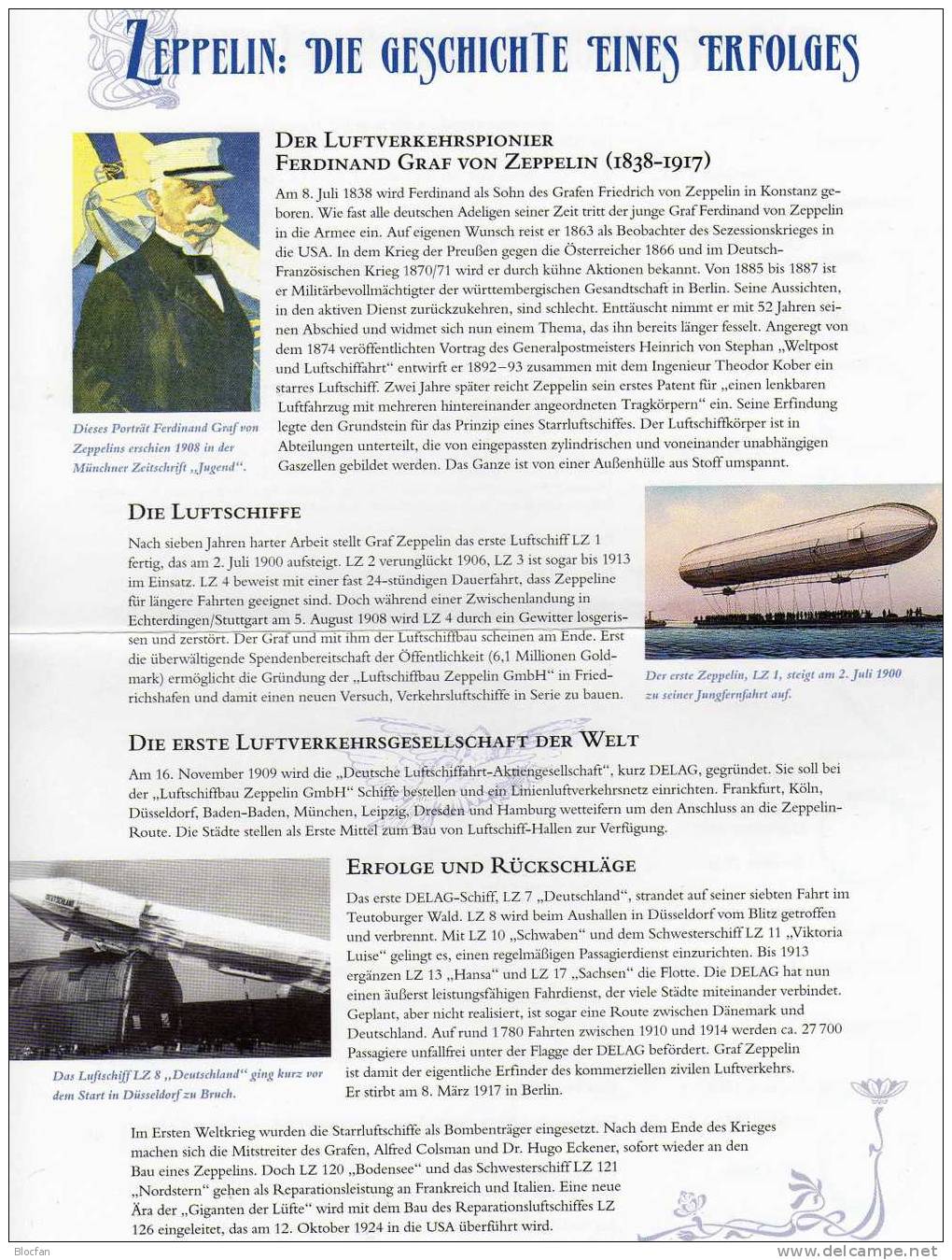 Zeppelin Offizieller Brief 3/2000 BRD 3x2128 SST 10€ Jubiläumsbrief 100 Jahre Luftschiffe Deutschland Cover Germany - Zeppelins