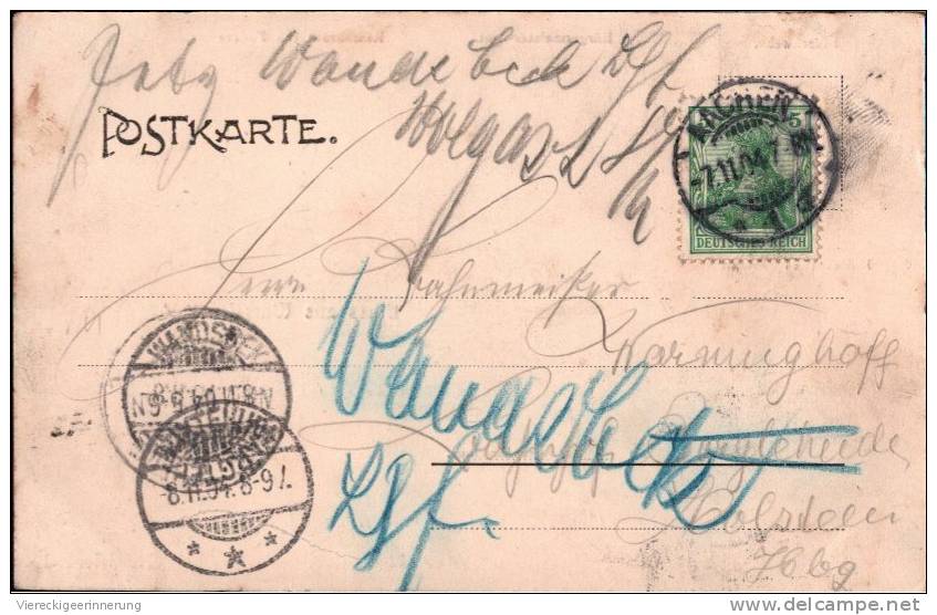 ! Schöne Alte Ansichtskarte Gruss Aus Würselen, Straßenbahn, Kaiserliches Postamt, 1904 Aachen Gelaufen, Weiterleitung - Wuerselen