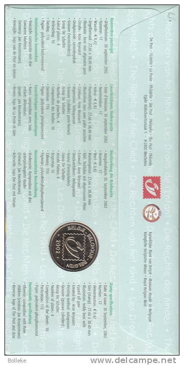 Jouets - Ours - Les Droits De L'enfant -  Belgique - Numislettre De 2002 - Numisletter