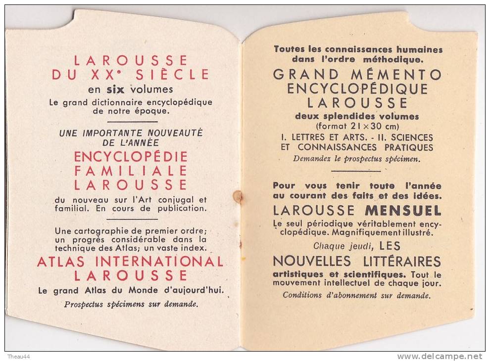 ¤¤  -  Petit Calendrier " LAROUSSE " de 1951  -  Dictionnaires  -  ¤¤
