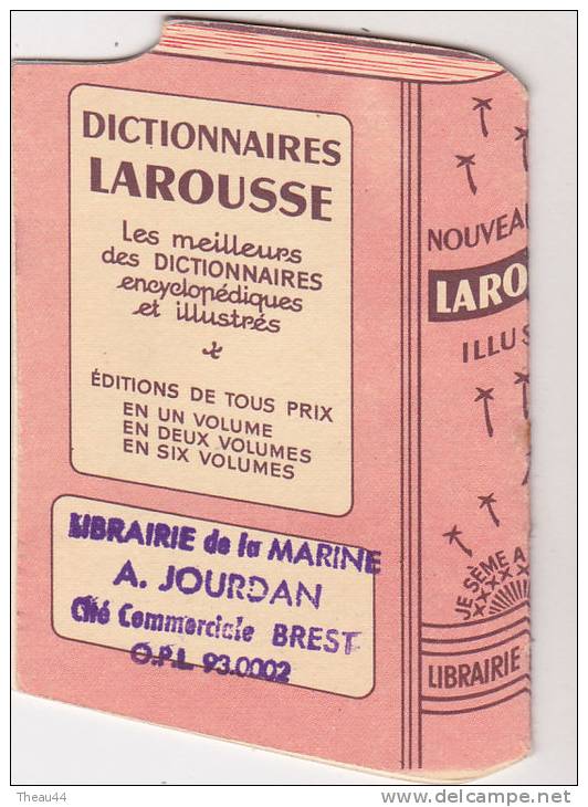 ¤¤  -  Petit Calendrier " LAROUSSE " de 1951  -  Dictionnaires  -  ¤¤