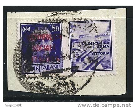 ● ITALIA - R.S.I. 1944 - Propaganda GUERRA - N.° 33 Usato Su Frammento - Cat. ? € - Lotto N. 1121 - War Propaganda