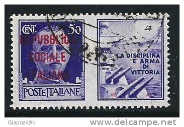 ● ITALIA - R.S.I. 1944 - Propaganda GUERRA - N.° 33 Usato - Cat. ? € - Lotto N. 1129 - War Propaganda