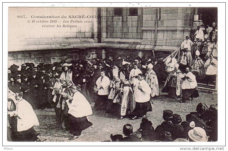 PARIS/75/Consécration Du SACRE-COEUR/le 16 Octobre 1919 Les Prélats Vont Vénérer Les Reliques/Réf:2614 - Arrondissement: 18