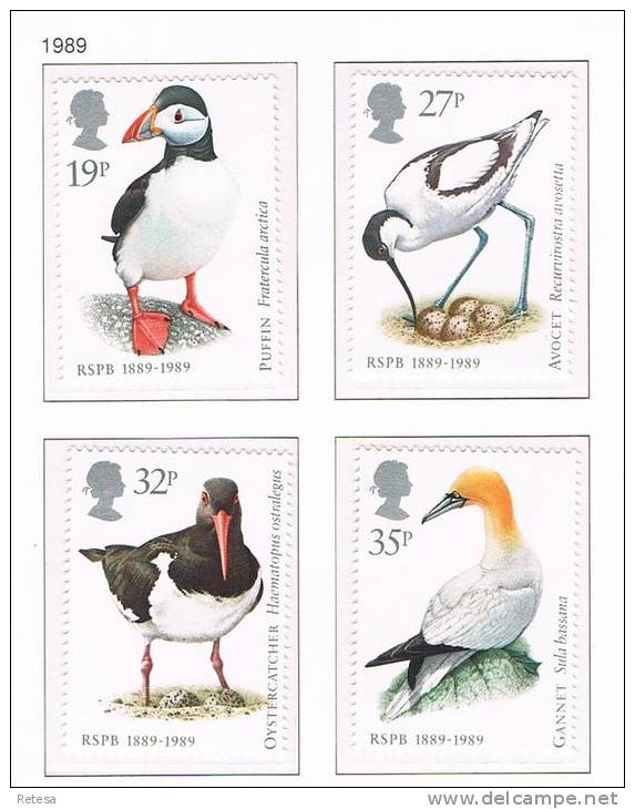 GREAT BRITAIN  100 JAAR  VOGELBESCHERMING  1989 ** - Autres & Non Classés