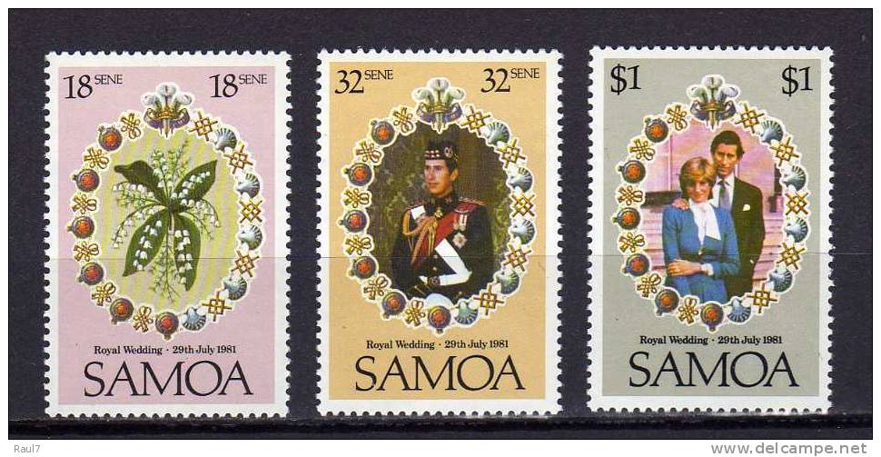 SAMOA 1981 - Mariage De Charles Et Diana - 3v Neufs // Mnh - Samoa (Staat)