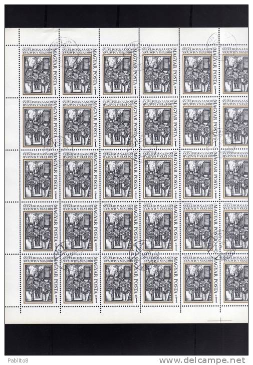 HUNGARY - UNGHERIA - MAGYAR 1973 Books And Literature, Books, 500th Anniv Of Book-printing SHEET USED - Ganze Bögen