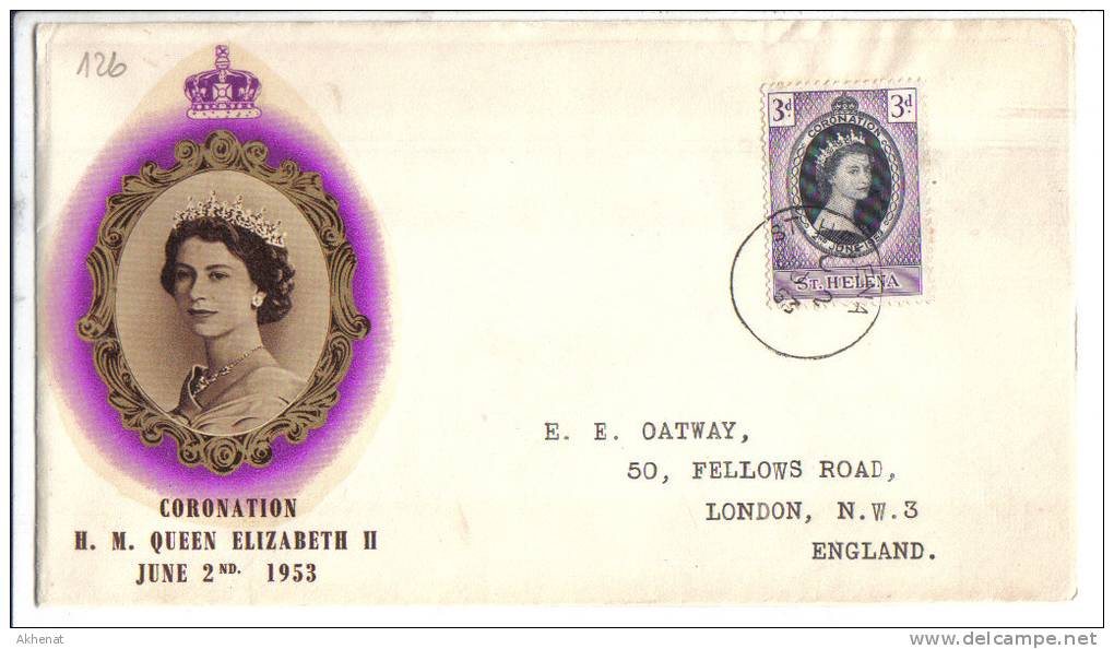 TZ126 - ST. HELENA  , FDC  2/6/1953 - Sainte-Hélène