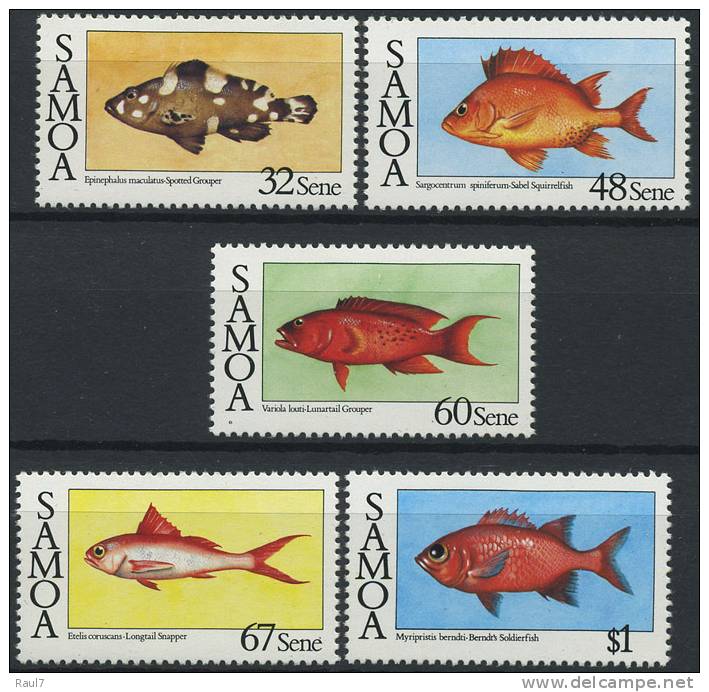 SAMOA 1986 - Faune, Poissons. - 5v Neufs // Mnh - Samoa