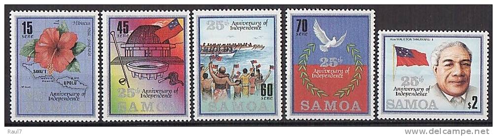 SAMOA 1987 - 25e Ann Independence. - 5v Neufs // Mnh - Samoa