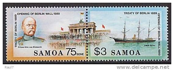 SAMOA 1990 - Cent Du Traité De Berlin. - 2v Neufs // Mnh - Samoa (Staat)