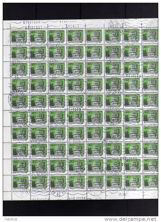 HUNGARY - UNGHERIA - MAGYAR 1979 Lands Vasvár City Wonderful SHEET USED - Ganze Bögen