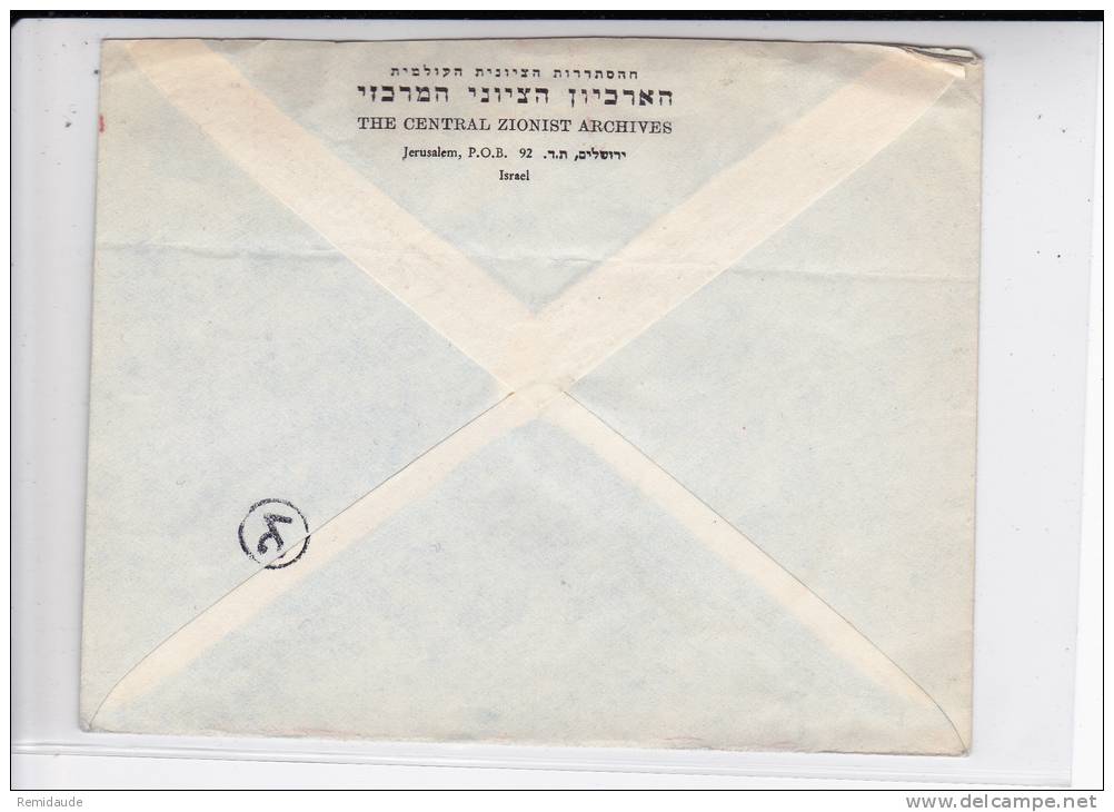 ISRAEL - 1959 - ENVELOPPE AIRMAIL Avec EMA De JERUSALEM Pour GÖTTINGEN (GERMANY) - Lettres & Documents