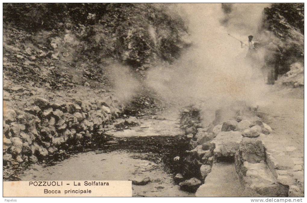 1920 CARTOLINA POZZUOLI SOLFATARA NAPOLI DENT. SPOST. - Pozzuoli