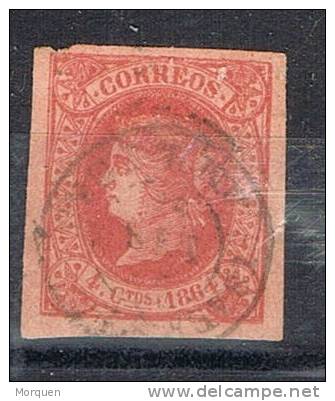 Sello 4 Cuartos Isabel II 1864, Fechador ISABELA, Ambulante, Num 64 º - Used Stamps