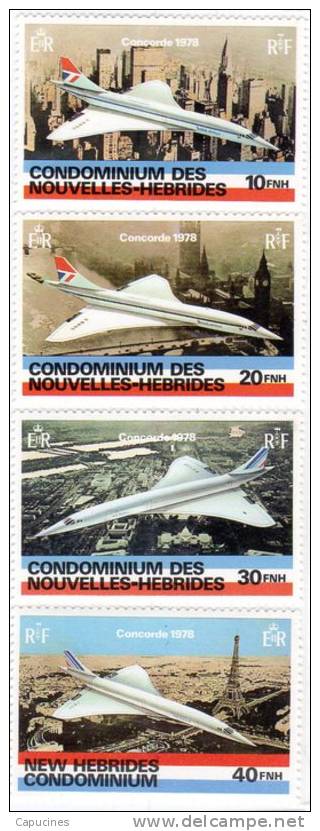 Nlles-Hébrides - Concorde (N° 531/534****) - Légende Anglaise - Neufs
