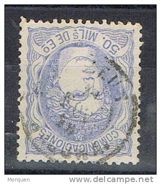 Sello 50 Milesimas Alegoria 1870, Fechador REUS (Tarragona), Num 107 º - Used Stamps