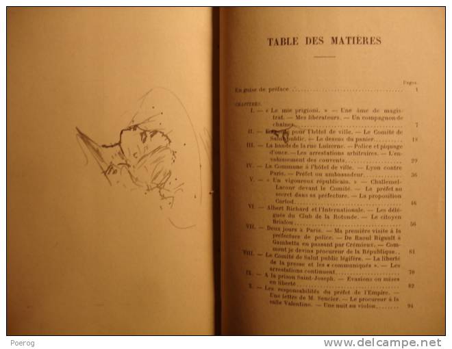 LA COMMUNE A LYON EN 1870 & 1871 - LOUIS ANDRIEUX - PERRIN & Cie 1906 - ouvrage dédicacé - reliure cuir dedicace envoi