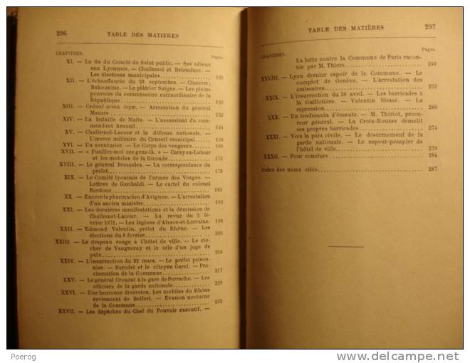 LA COMMUNE A LYON EN 1870 & 1871 - LOUIS ANDRIEUX - PERRIN & Cie 1906 - ouvrage dédicacé - reliure cuir dedicace envoi