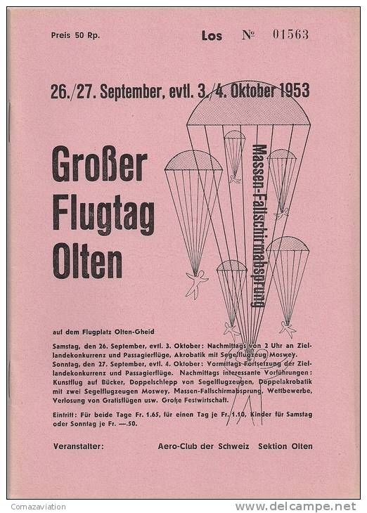 Flugtag Olten, Oktober 1953 - Sport