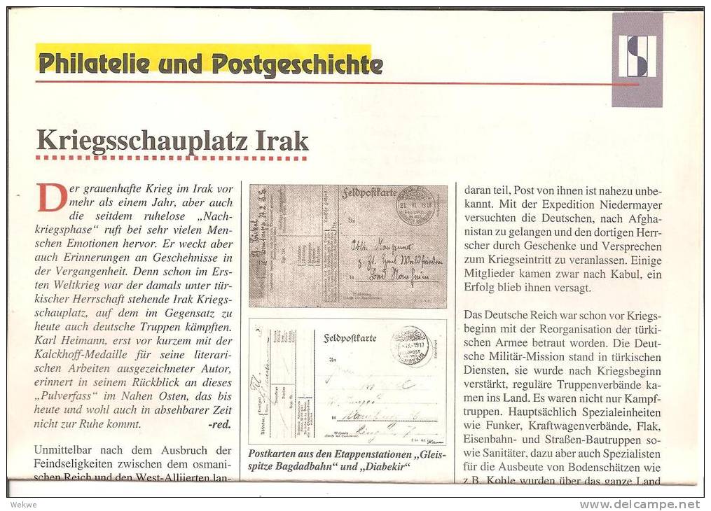 I. Weltkrieg -Kriegsschauplatz Irak 1914-18 - Militärpost & Postgeschichte