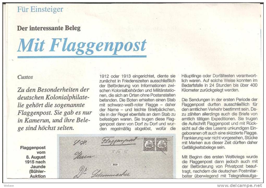 Dt. Kamerun - Flaggenpost - Kolonien Und Auslandsämter