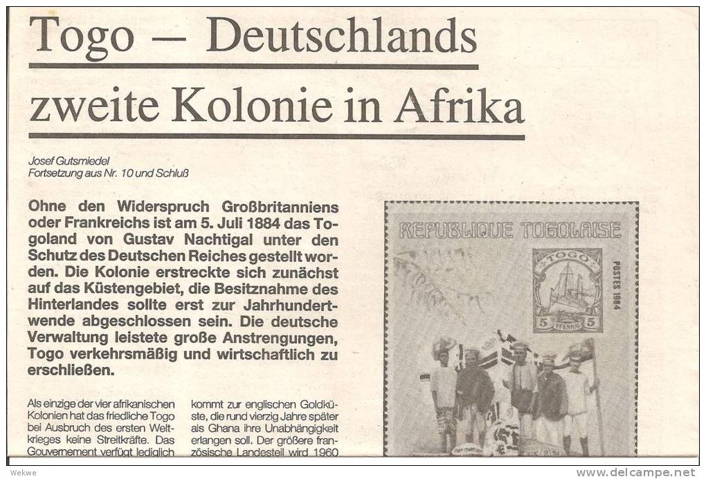 Dt. Togo -  Postgeschichte Ab 1884 - Kolonies En Buitenlandse Kantoren