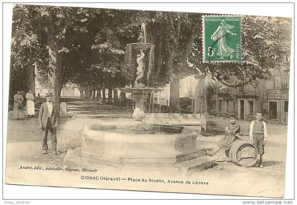 34/GIGNAC - Place De Rivelin, Avenue De L´europe  - Edition André - - Gignac