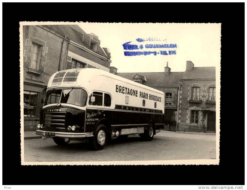 PHOTO - 56 - PLOEMEUR - Camion Frigorifique- Transports Mélédo à Ploemeur - Camion Saviem - Carrosserie Tual à Trédion - Automobiles