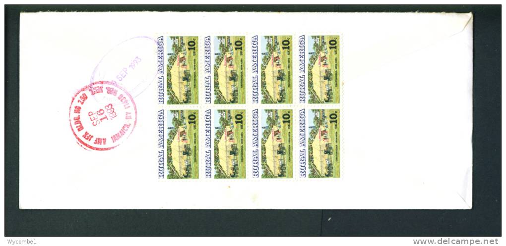 UNITED STATES  -  1993  Registered  Letter To Kuwait As Scans - Poststempel