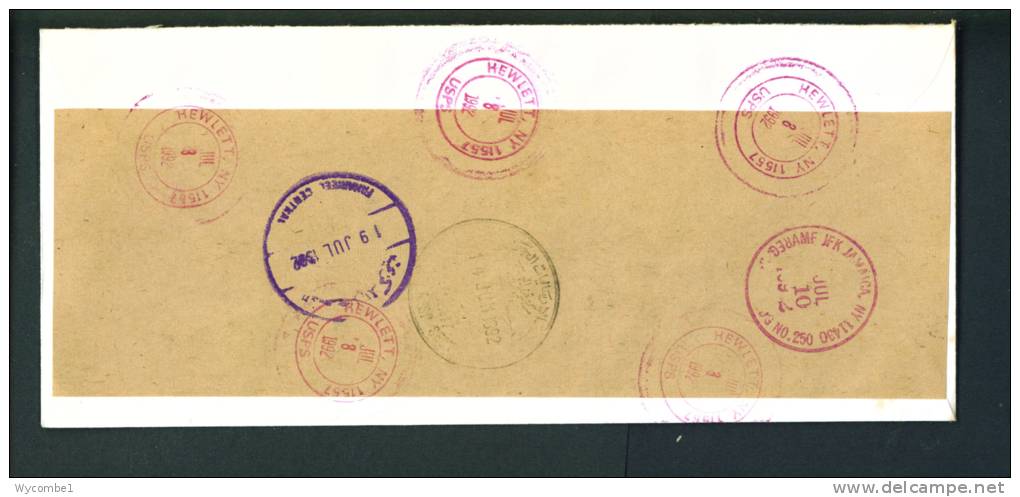 UNITED STATES  -  1992  Registered  Letter To Kuwait As Scans - Poststempel