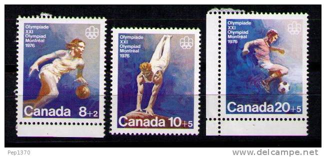 CANADA 1976 - JUEGOS OLIMPICOS DE MONTREAL - YVERT Nº  591-593 - Zomer 1976: Montreal