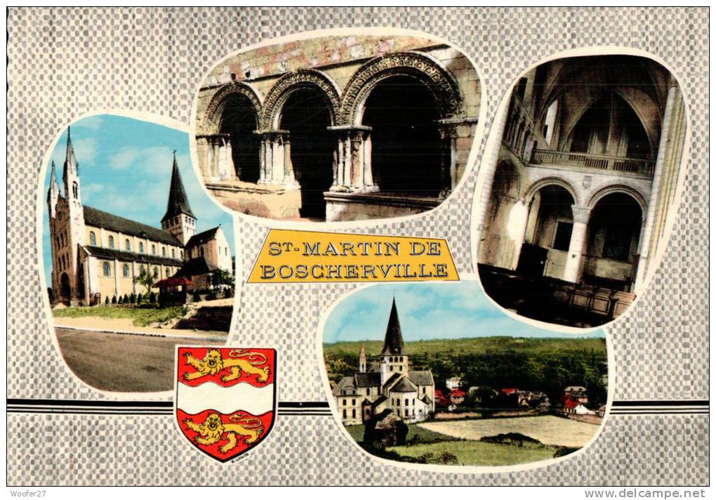 CPSM  SAINT MARTIN DE BOSCHERVILLE    Multivues - Saint-Martin-de-Boscherville