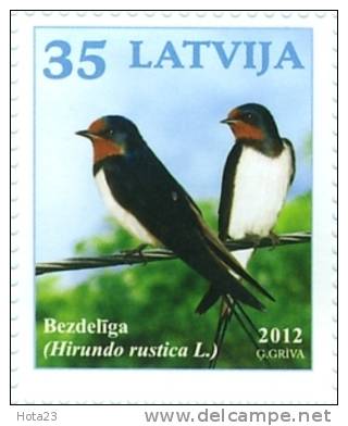 Latvia / Lettonie - Bird 2012 Swallow ; GOLDFINCH  MNH - Zwaluwen