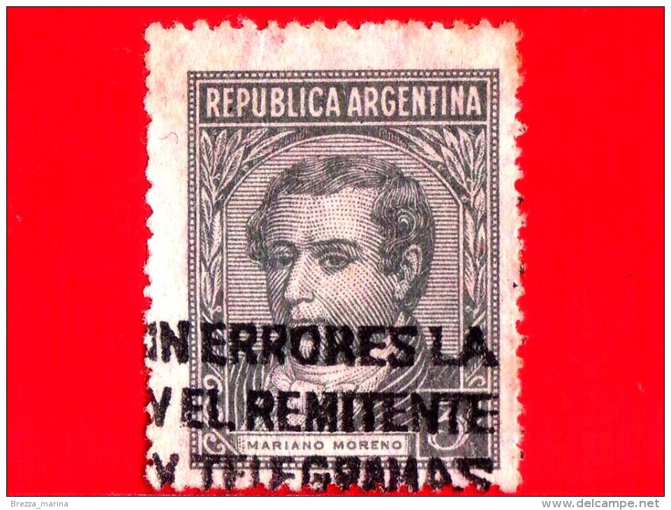 ARGENTINA - Usato - 1939 - Mariano Moreno (1778-1811), Politico, Scrittore - 3 - Gebraucht