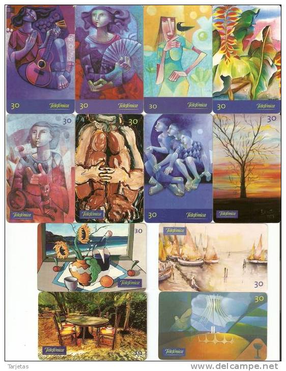 LOTE DE 50 TARJETAS DIFERENTES DE BRASIL DE PINTURA Y ARTE - Collections