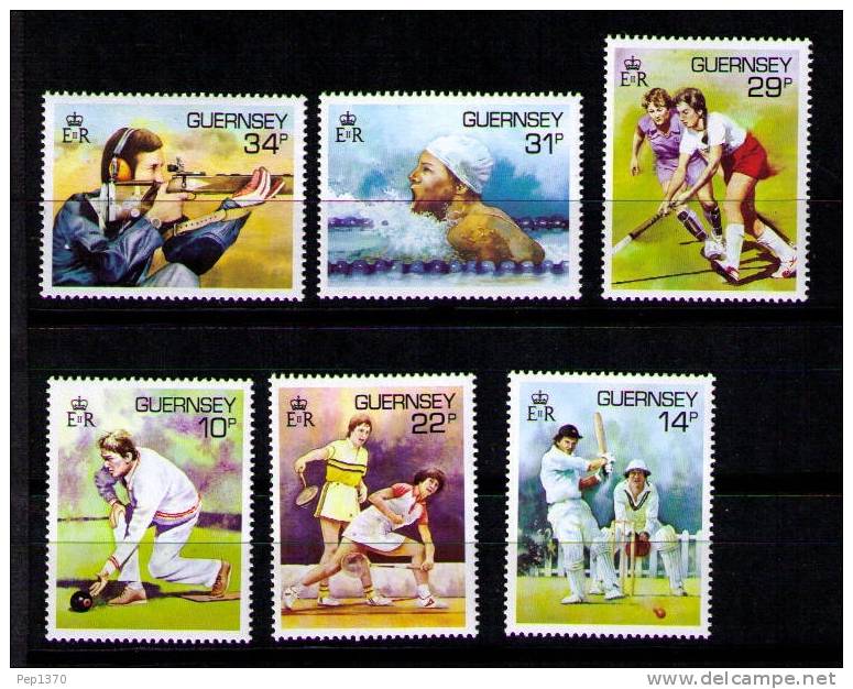 GUERNSEY 1986 - DEPORTES - YVERT Nº 363-368 - Badminton