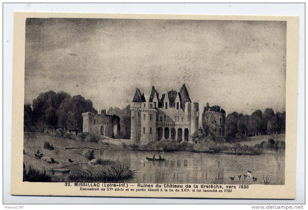 Ref 184 -  MISSILLAC - Ruines Du Château De La BRETECHE Vers 1980 - Missillac