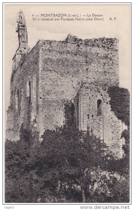 Montbazon (I. Et L.) Le Donjon Coté Ouest - Montbazon