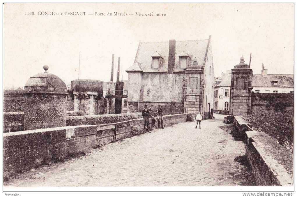 CONDE-sur-L´ESCAUT -  Porte Du Marais - Vue Extérieure - Superbe Carte Animée - Conde Sur Escaut