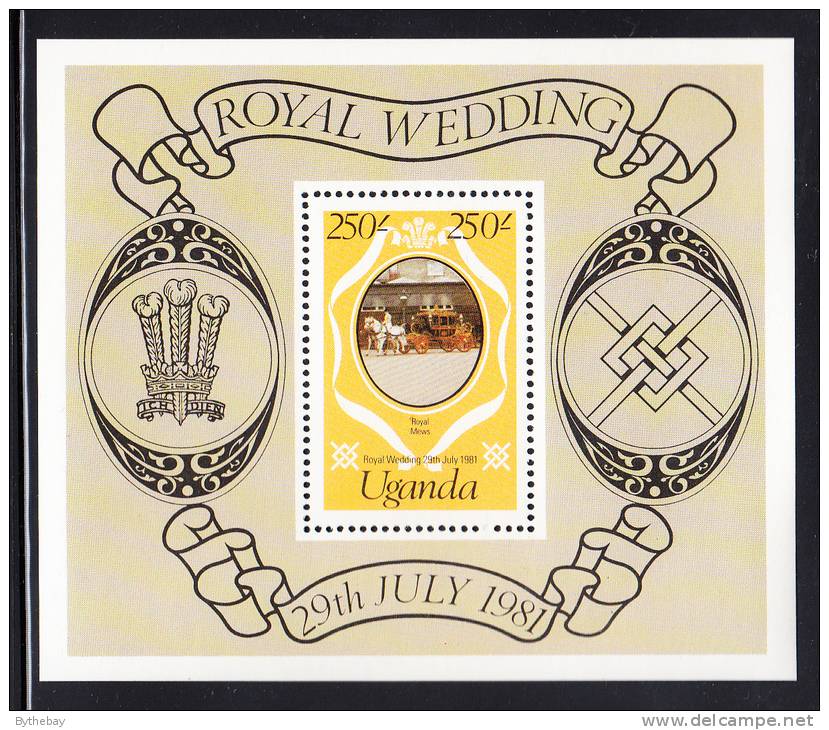 Uganda MH Scott #317 Souvenir Sheet 250sh Royal Mews - Royal Wedding: Charles And Diana - Ouganda (1962-...)