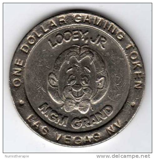 Jeton Slot Machine : Casino MGM Grand Las Vegas Nevada $1 : Looey, Jr 1993 - Casino