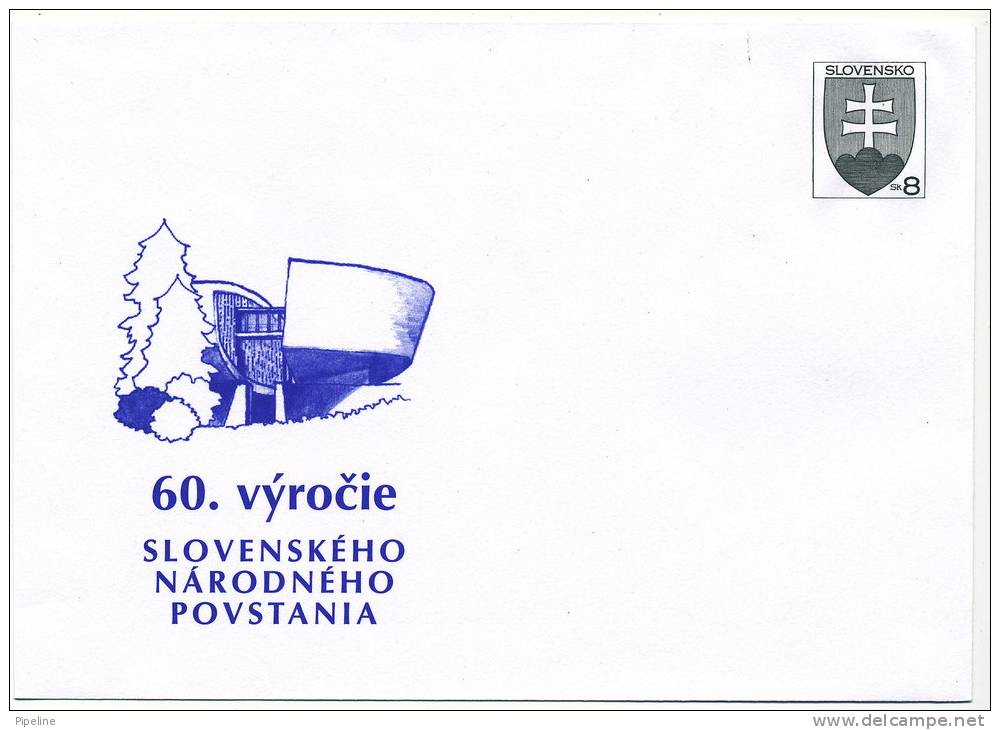 Slovakia Postal Stationery Cover In Mint Condition 60. Vyrocie Slovenskeho Narodneho Povstania 2004 - Enveloppes