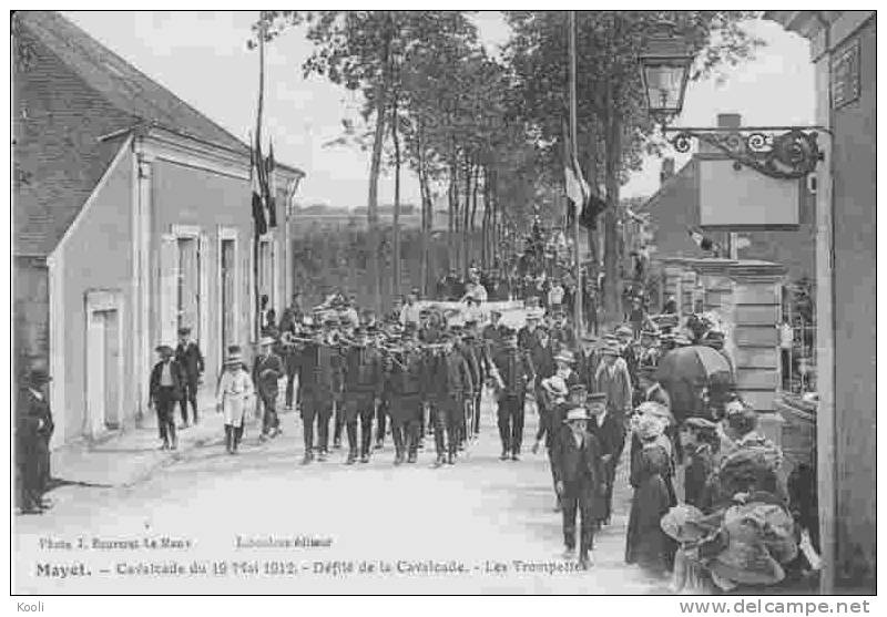 72R04-7- MAYET -   Cavalcade Du 19 Mai 1912 - Les Trompettes - Bouveret - Edit. Lebouleux - Mayet