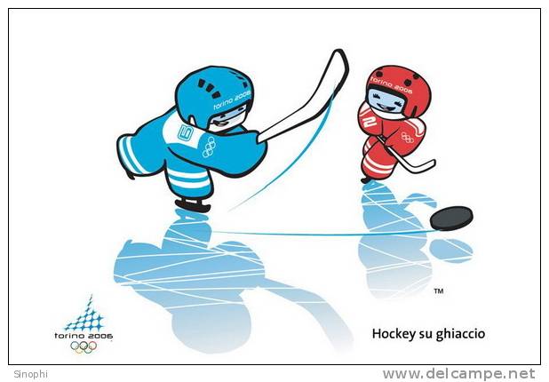 A44-057   @  Ice Hockey 2006 Torino Winter Olympic Games   , ( Postal Stationery , Articles Postaux ) - Hiver 2006: Torino