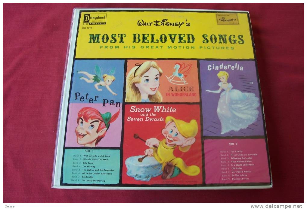WALT DISNEY'S  MOST BELOVED SONGS ° FROM HIS GREAT MOTION PICTURES - Niños