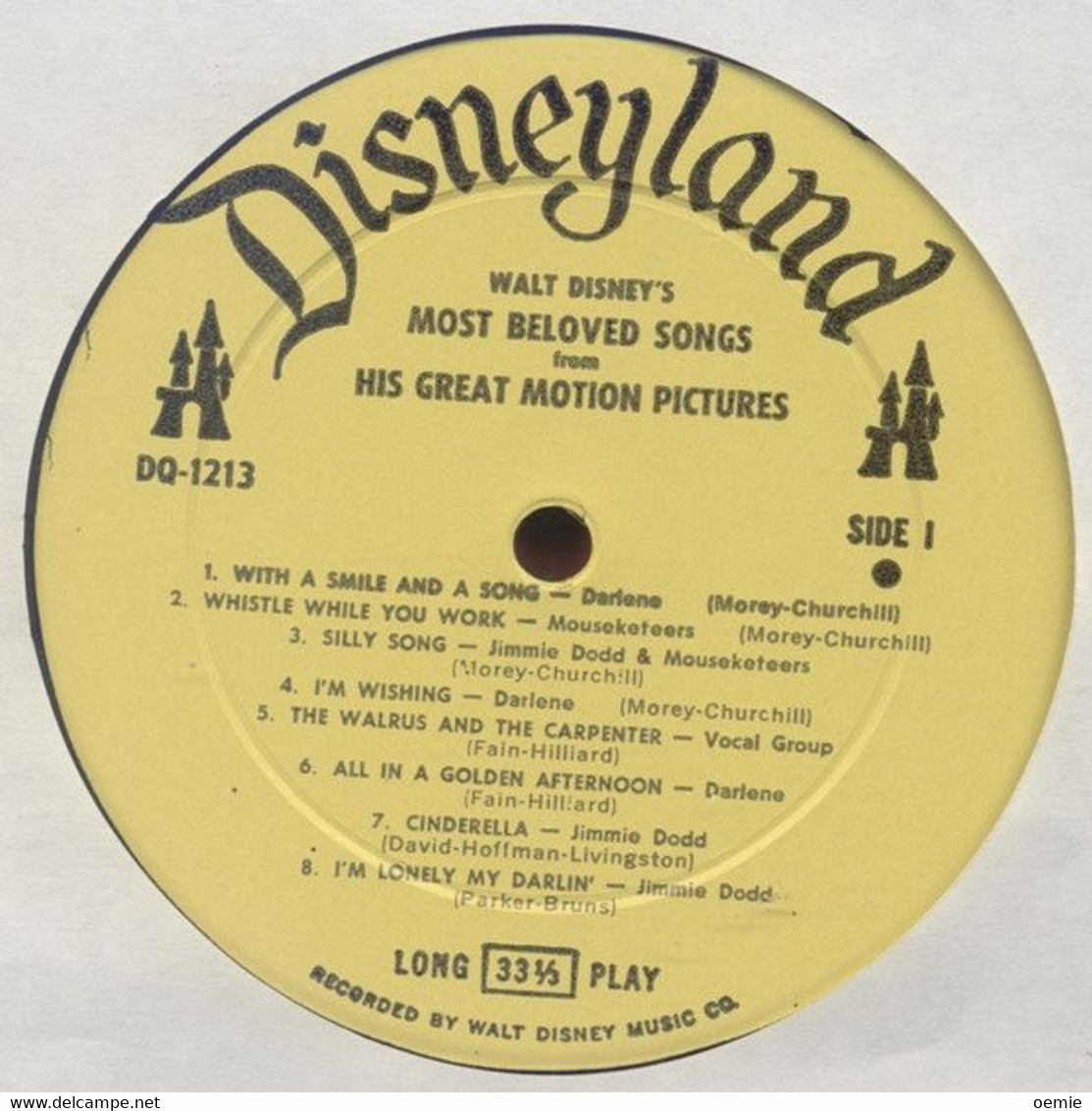 WALT DISNEY'S  MOST BELOVED SONGS ° FROM HIS GREAT MOTION PICTURES - Kinderen