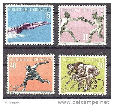 LIECHTENSTEIN SPORTS 1958 - NEVER HINGED SET **! - Neufs