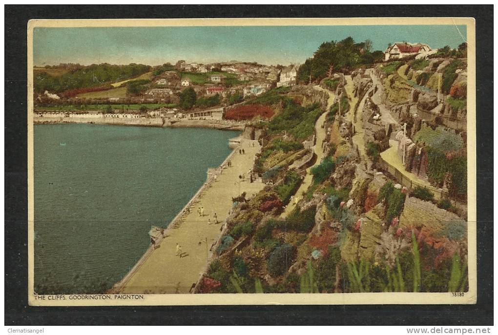 TOP!! PAIGNTON * GOODRINGTON * THE CLIFFS * 1955 **!! - Paignton