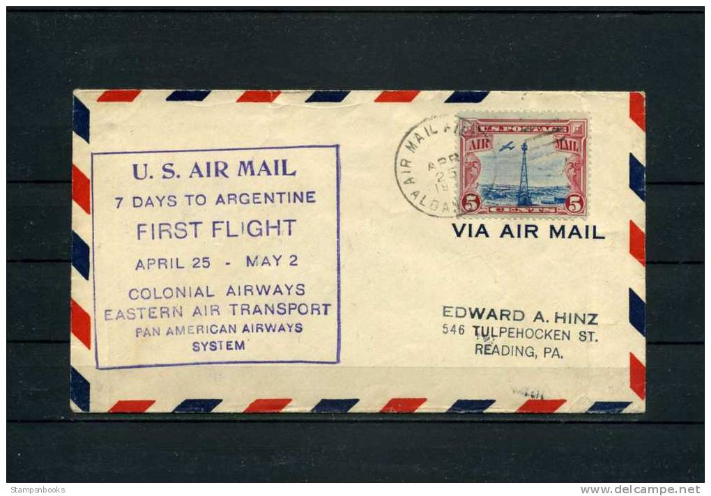 USA 1920 Colonial Airways Eastern Air Transport Pan Am First Flight Cover - 1c. 1918-1940 Covers